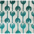 thumbnail image 4 of oneOone Tissu Popeline de Coton Sergé Bleu Sarcelle Motif Floral Tissu Imprimé au Mètre 56 Pouces de Large, 4 of 4