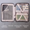 thumbnail image 3 of 5-Piece Hardside Luggage Set: 28" Spinner Suitcase, 20" Carry-On & 3 Packing Cubes, 3 of 9