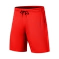 thumbnail image 2 of Sentmoon Mens Shorts Athletic High Waist Loose 2025 Summer Beach Shorts Drawstring Solid Color Quick Dry Running Shorts with Pockets Comfy for Sports Wear Red XXL, 2 of 5