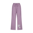 thumbnail image 4 of Jsaierl Womens Capris with Pockets Drawstring Elastic Waisted Wide Leg Cropped Pants Plus Size Fashion Floral Print Capris, 4 of 5