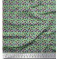 thumbnail image 1 of Soimoi Purple Rayon Fabric Spiral & Geometric Decor Fabric Printed Yard 56 Inch Wide, 1 of 3