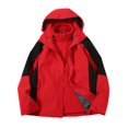 thumbnail image 1 of Cathalem Plain Hoodies Casual Long Sleeve Pullover Tops,Red S, 1 of 3
