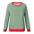 thumbnail image 4 of RXIRUCGD Chandails Décontractés d'Hiver pour Femmes Sans Capuche à Manches Longues à Col Rond Amples Imprimés, Vert, Taille : TG, 4 of 5