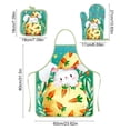 thumbnail image 3 of TIMIFIS Polyester Apron, Easter Cooking Apron Insulated Mitts Insulated Pads Three Piece Set Suspender Apron Kitchen Cooking Apron Bbq Apron Holiday Decorative Sleeveless Apron Home Decor, 3 of 6