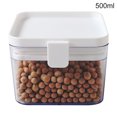 thumbnail image 1 of Clear Plastic Sealed Food Tank Moisture-proof Fresh-keeping Storage Box Snack Cereal Jar Container, White, S, 1 of 8