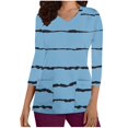 thumbnail image 2 of T-shirt Imprimé Polyvalent pour Femme, Haut Décontracté à Col Rond, Tissu Imitation Rack Doux, Manches 3/4 Coupe Décontractée, Conçu pour un Port Quotidien Confortable Ou l'Allaitement, 2 of 8