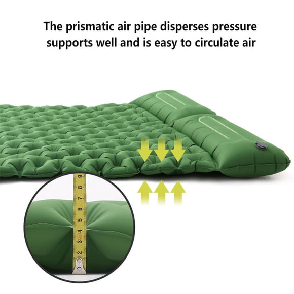 Baohd Camping Sleeping Pad Outdoor Portable Backpacking Inflatable Mattress Nylon Moisture-proof Tent Picnic Reusable Floor Mat