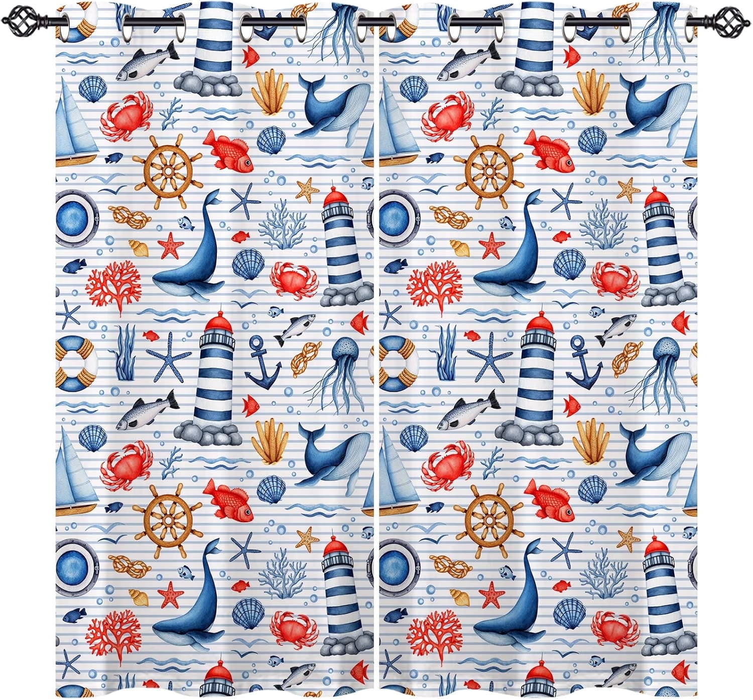 Dragonfly Floral Kitchen Curtains and Valances Set 3 Pieces Rod Pocket Small Kitchen Curtains Washable Drape Window Treatment Set for Farmhouse Rustic Home Decor (54"x18"+27.5"x24"x2)