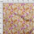 thumbnail image 3 of oneOone Polyester Spandex Orange & Pink Fabric Leaves & Lemon Craft Projects Decor Fabric Printed By The Yard 56 Inch Wide, 3 of 5