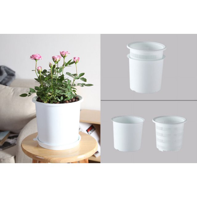 Pot de Contrôle des Racines pour Plantes Succulentes en Plastique Respirant avec Plateau