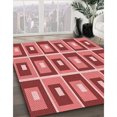 thumbnail image 3 of Ahgly Company Tapis Rectangulaire Rouge Lavable en Machine, 5 Pieds x 7 Pieds, 3 of 7