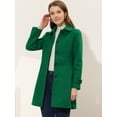 thumbnail image 3 of INSPIRE CHIC Manteau Caban Trench d'Hiver pour Femme à Col Peter Pan Vert TP, 3 of 6