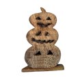 thumbnail image 1 of Wood Carved Triple Jack-O-Lantern Décor, 1 of 3
