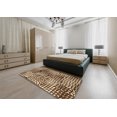 thumbnail image 4 of Ahgly Tapis Rond Abstrait Marron pour Intérieur, 3 Pieds Rond, 4 of 6