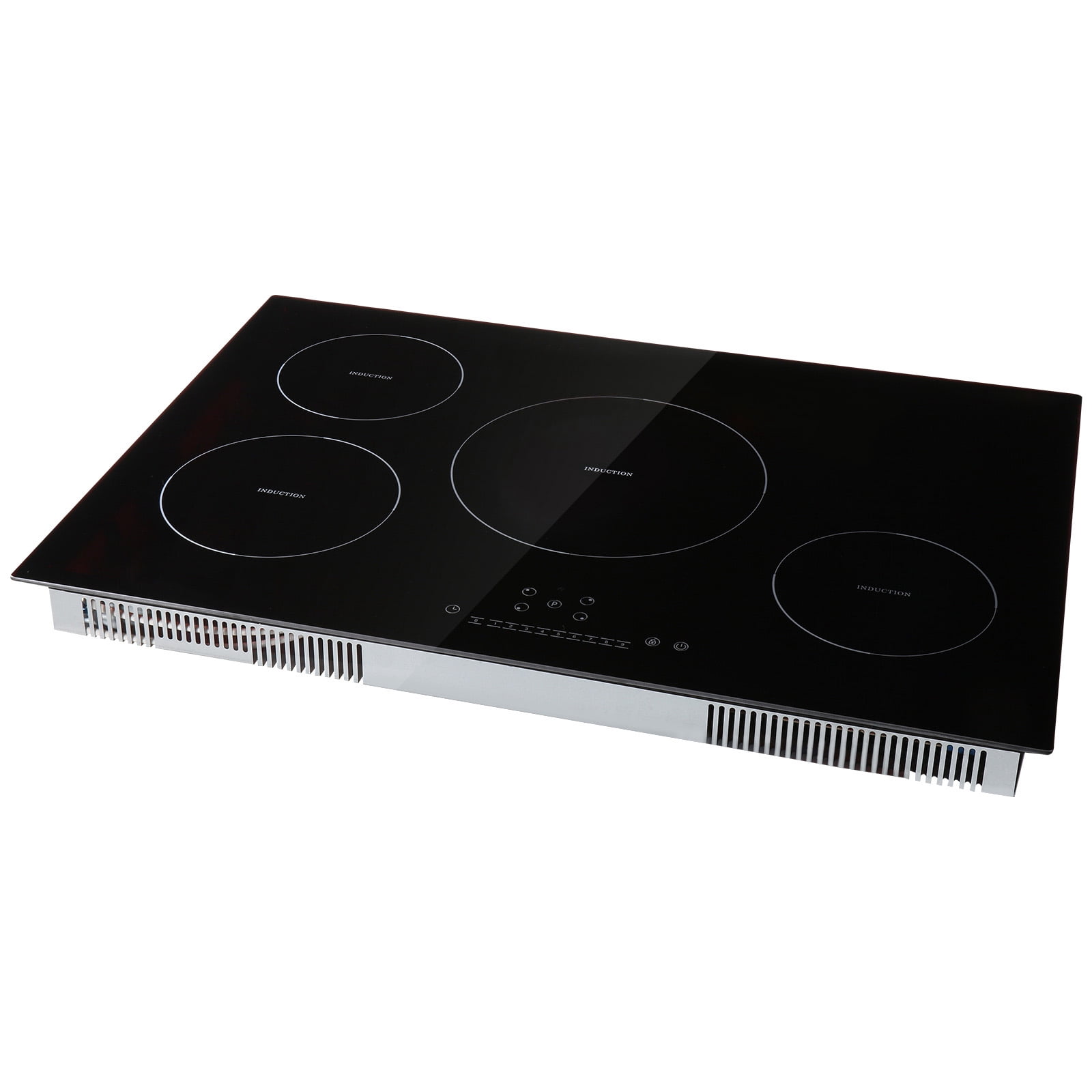 KFFKFF Electric Range, 4 Heating Elements, 30'' Induction Cooking Surface, Integrated Magnetic Cooktop 7500W, 9 Power Settings, LED Display with Child Safety Lock & Heat Guard