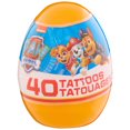 thumbnail image 1 of Paw Patrol Jumbo Plastic Egg, 40 Tattoos, Temporary, Easter, Orange, 1 of 3