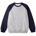 thumbnail image 1 of cfhntfmh Chandail à Col Rond pour Hommes Mode à Blocs de Couleur Manches Longues Chandail à Enfiler Hauts Chaud en Molleton Chandails de Base Automne Hiver Manteau, 1 of 7