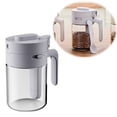 thumbnail image 2 of Binwennn Tall Food Storage Containers Kitchen Containers Snack Storage ABS Transparent Glass Jar With Lid And Spoon Flexible Storage Containers Discharging Airtight Container Lockable Canister Small, 2 of 3