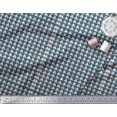 thumbnail image 2 of Soimoi Blue Heavy Satin Fabric Triangle Geometric Printed Fabric 1 Yard 54 Inch Wide, 2 of 3