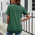 thumbnail image 4 of Pompotops Mode Femmes Été Décontracté Ample Manches Courtes Pull T-Shirt Blouse Unie, 4 of 8