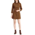 thumbnail image 1 of INSPIRE CHIC Robe-Chemise en Denim pour Femme à Manches 3/4, Mini Robe Chemise en Jean à Boutons, m Brun, 1 of 8