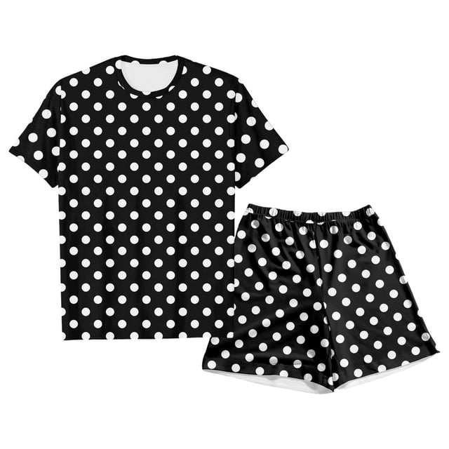 Girls Printed Short Sleeve Pajama Set with Button Front and Comfy Shorts for Playful Bedtime