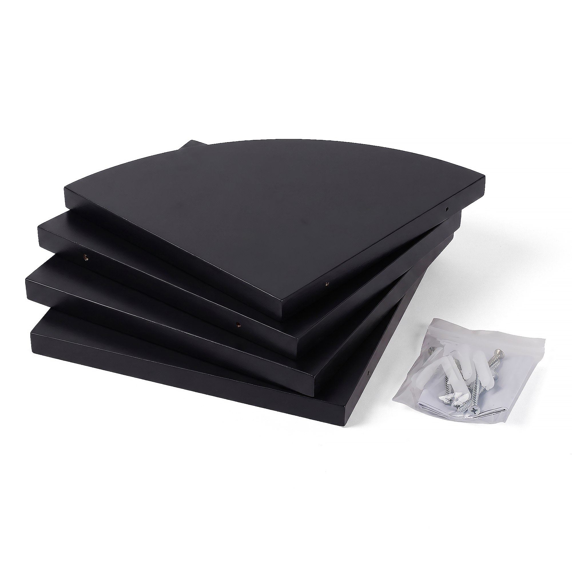 hometrends Black Corner Shelf Set