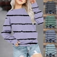 thumbnail image 1 of QIPOPIQ Chandail en Molleton Surdimensionné pour Filles Chandails en Molleton Rayés d'Automne Col Rond Manches Longues Chemise Décontractée Pull Ample Vêtements d'Hiver pour Enfants 1-12 Ans Liquidation, 1 of 6