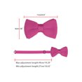thumbnail image 2 of INSPIRE CHIC Men's Pre-Tied Bow Ties Adjustable Strap Solid Color Knitted Bowtie Rose Red, 2 of 5