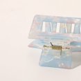 thumbnail image 3 of 2 Pack Hair Claw Clips Tortoise Barrettes Rectangle Shape Clips Fashion Colorful Hair Clips 2.17 Inch Sequins Hair Jaw Clips Matte Rectangle Nonslip Clip, 3 of 4