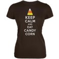 thumbnail image 1 of T-Shirt Junior Marron Halloween Keep Calm Candy Corn, 1 of 1