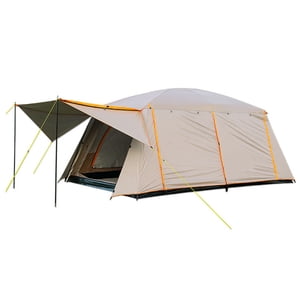 Camping Tente Cabine Famille Tente, Grande Capacité Imperméable 2 Chambre Tente pour usage familial en plein air, Sac à dos, Randonnée, Pique-nique