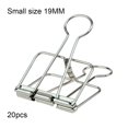 thumbnail image 1 of pitrice 20 Pieces Metal Paper Clip Electroplated Solid Color Replacement Home School Examination Papers Clips Accessories Silver 19mm, 1 of 9