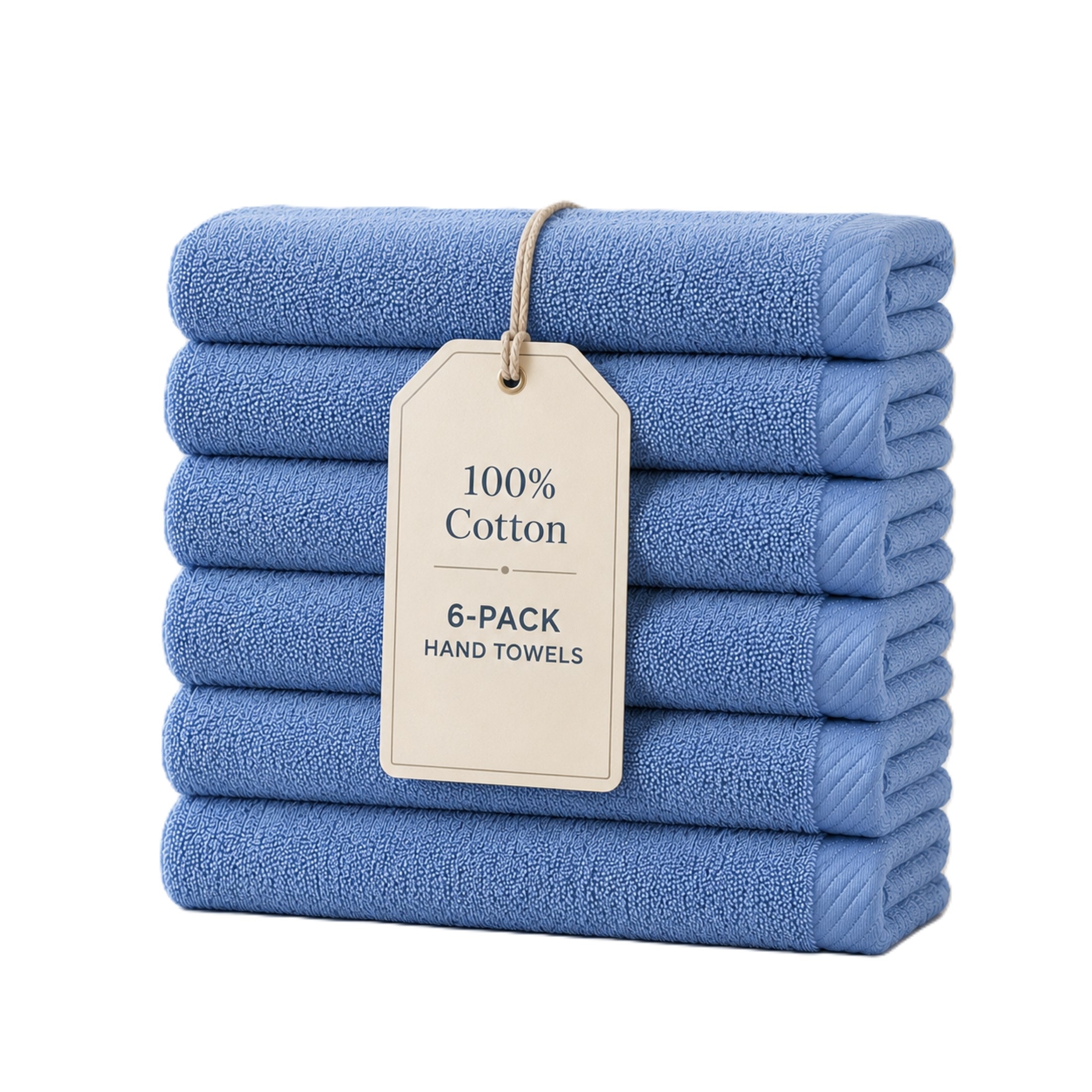 Ensemble de 6 serviettes bain Swift Home — 100 % coton, luxueusement douces, très absorbantes, séchage rapide, aqua