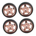thumbnail image 2 of MesaSe 4 Pieces RC Car Tires for 1/18 RC Rally Car Repalces Spare Parts Argent, 2 of 9