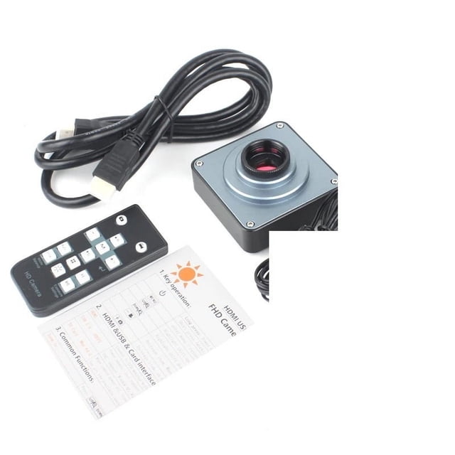 38MP 2K 60FPS USB Industrial Digital Video Microscope Camera + Zoom 130X C-Mount Lens TF USB Storage For Repair Soldering