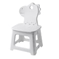 thumbnail image 1 of Kids Folding Step Stool with Rabbit Ear Back Support - Heavy Duty Toddler Chair for Living Room Kitchen and Bathroom - Portable Design with Built-In Handle, 1 of 7