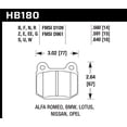 thumbnail image 2 of HAWK Plaquette de Frein pour 1984-1986 Alfa Romeo GTV-6 - HB180N.560, 2 of 2