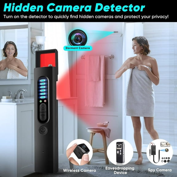CHUANK Hidden Camera Detectors for Travel  Spy Camera Finder  Hidden Device GPS Detector  Bug Detector  Rf Wireless Signal Scanner  Camera Detector for Hotels  Home  Office  5 Levels Sens