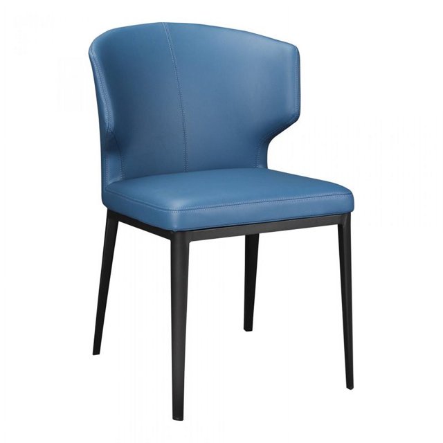Moe's Home Collection Delaney Dining Side Chair Contemporary Modern Style, Sky Blue (Set of 2)