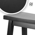 thumbnail image 4 of PJ Wood Classic Saddle-Seat 29 Inch Tall Kitchen Counter Stools, Black, Set of 2, 4 of 6