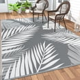 thumbnail image 1 of Outdoor Rug  for Patios   Reversible Outdoor Plastic Straw Camping Rug Carpet  Large Area Rugs Mats for RV  Camper  Deck  Balcony  Porch  Backyard  Beach  Picnic. Leaf, 1 of 7