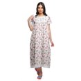 thumbnail image 1 of Moomaya Printed Cotton Sailor Collar Sleepwear For Ladies Button Down Nightdress, 1 of 5