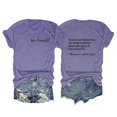 thumbnail image 5 of LUOGENLI T-shirts pour Femme pour Femmes Dames Mode Décontractée Couleur Unie Col Rond T-Shirt à Lettres Imprimées Manches Courtes Haut T-shirts pour Femmes T-Shirt Graphique Saint-Valentin Violet TTG, 5 of 5