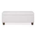 thumbnail image 3 of Bouclair Banc de Rangement en Similicuir Blanc, 3 of 10