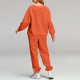 thumbnail image 4 of Pisexur Ensemble Pantalon 2 Pcs Mode Décontractée Ensemble de Survêtement Uni pour Femmes Chandails à Manches Longues à Col Rond Hauts à Enfiler Pantalons Longs Élastiques Survêtements Ensembles de Détente P-3TG, 4 of 7