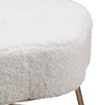 thumbnail image 3 of Bouclair Tabouret Floral en Bouclé Blanc, 3 of 6