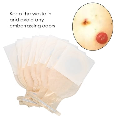 10 Pcs/paquet Sac de Système Monobloc pour Stomie, Pochette Médicale Drainable, Sac de Colostomie, Fournitures pour Stomie