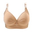 thumbnail image 1 of Padded Bralettes for Women Clearance Supportive Bra Women Lace Back Button Shaping Cup Adjustable Shoulder Strap Large Size Bra Comfort Bra Bra for Women Bras for Women Comfortable New Beige, 1 of 6