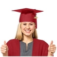 thumbnail image 2 of GDREDA Womens Hats Graduation Hat School Unisex Student Graduation Cap For Adult，Wine, 2 of 4